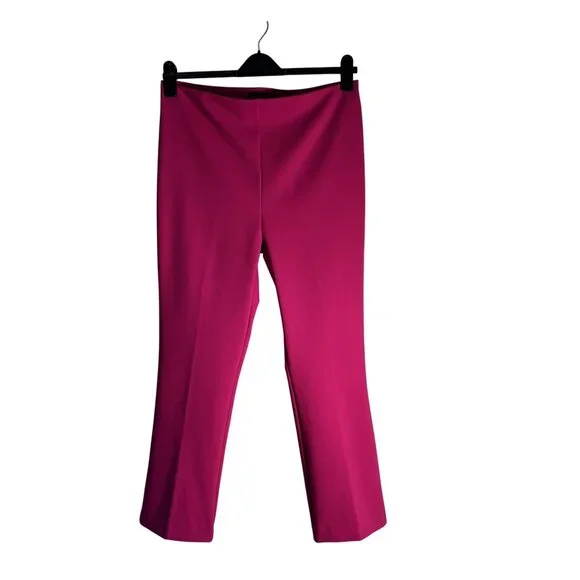 Rachel Zoe Fuchsia Straight-Leg Pull - On Pants Size 12 Stylish & Chic - Picture 1 of 9